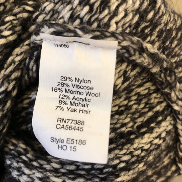 Madewell Salt and Pepper boat neck boxy sweater, US S, fits XS-M - Picture 6 of 7